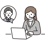 Business Woman Talking Remotely SVG Icon